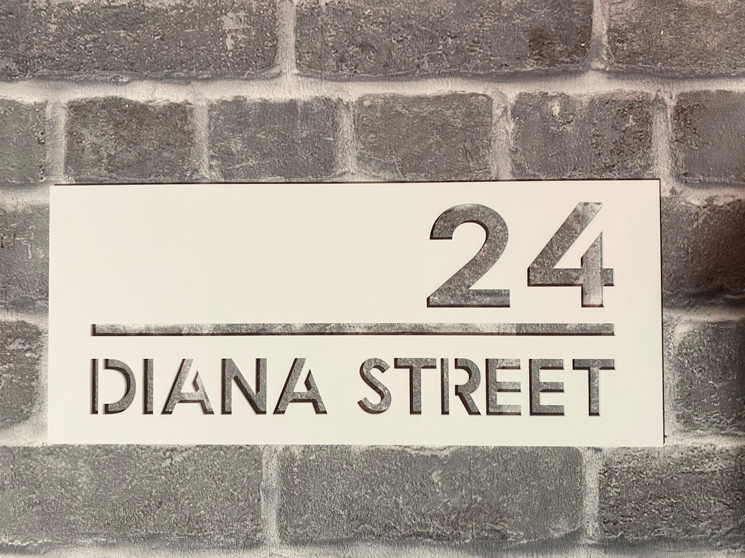1 colour address sign - rectangle, square, circle option