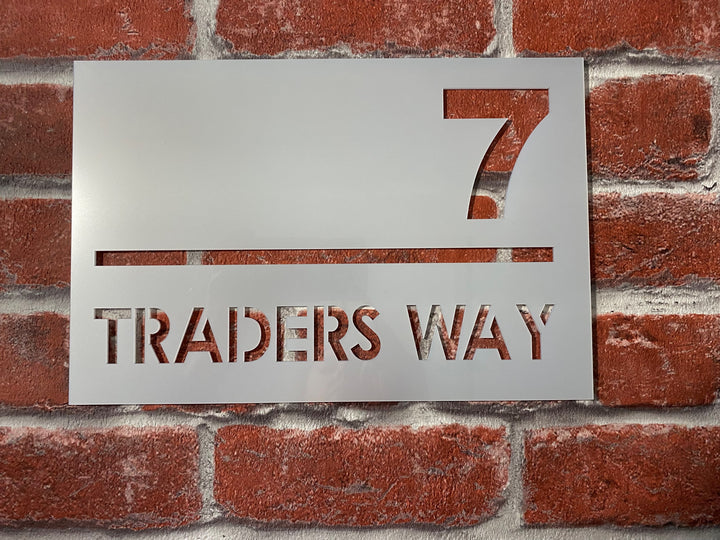 1 colour address sign - rectangle, square, circle option