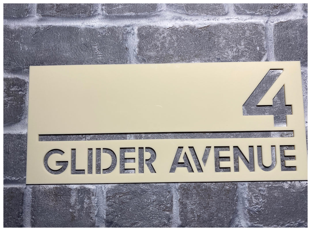 1 colour address sign - rectangle, square, circle option