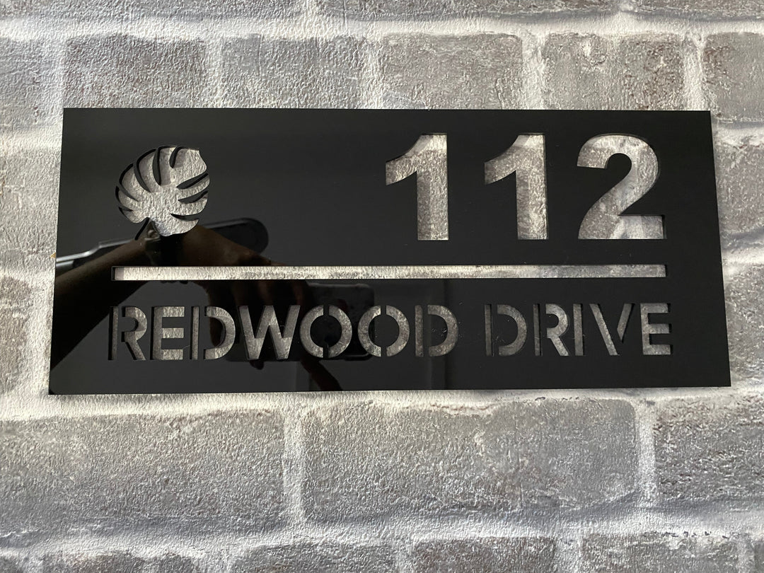 1 colour address sign - rectangle, square, circle option