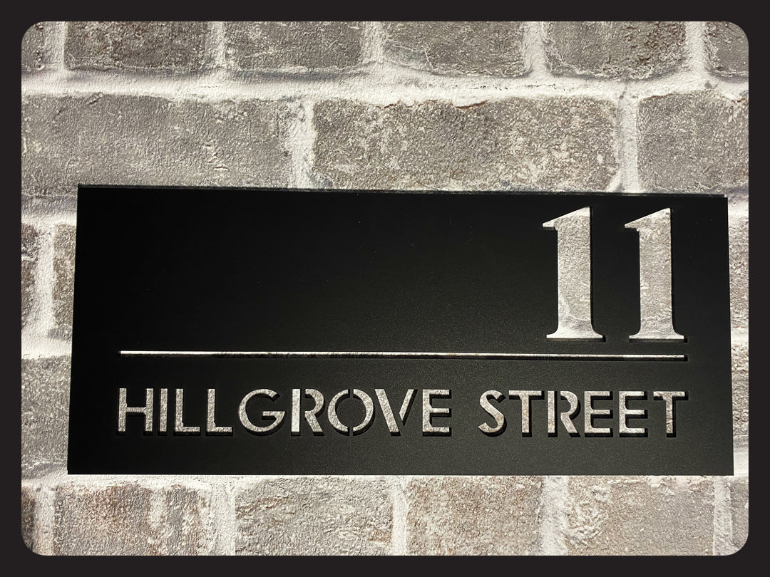 1 colour address sign - rectangle, square, circle option