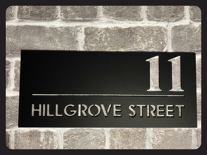 1 colour address sign - rectangle, square, circle option