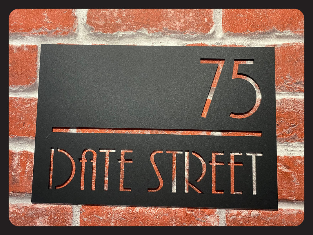 1 colour address sign - rectangle, square, circle option