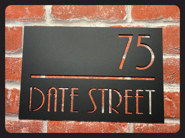 1 colour address sign - rectangle, square, circle option