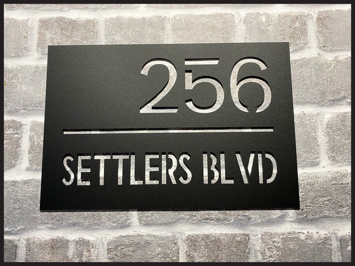1 colour address sign - rectangle, square, circle option