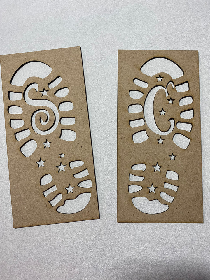 Santa Feet ,Elf Feet and Easter Bunny Feet Stencils