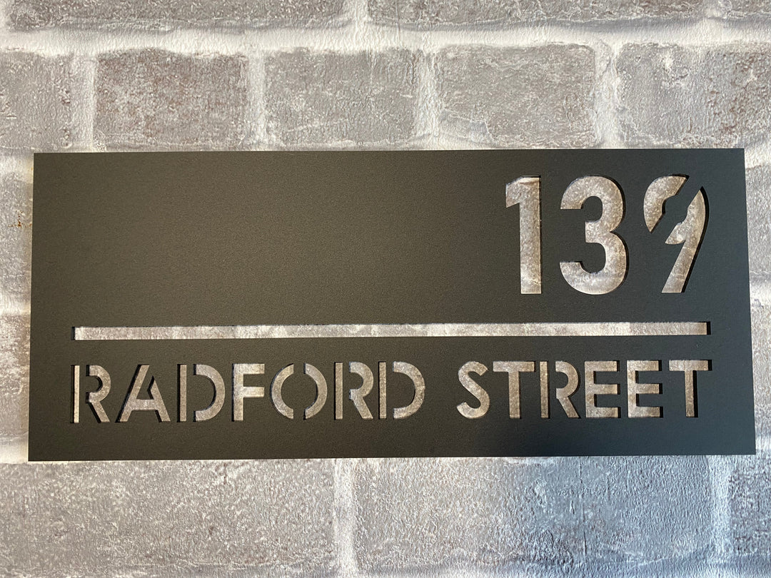 1 colour address sign - rectangle, square, circle option