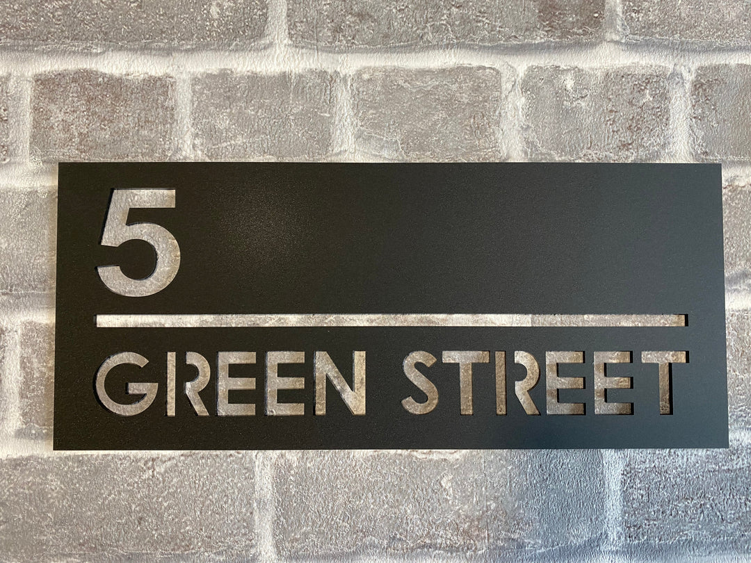 1 colour address sign - rectangle, square, circle option