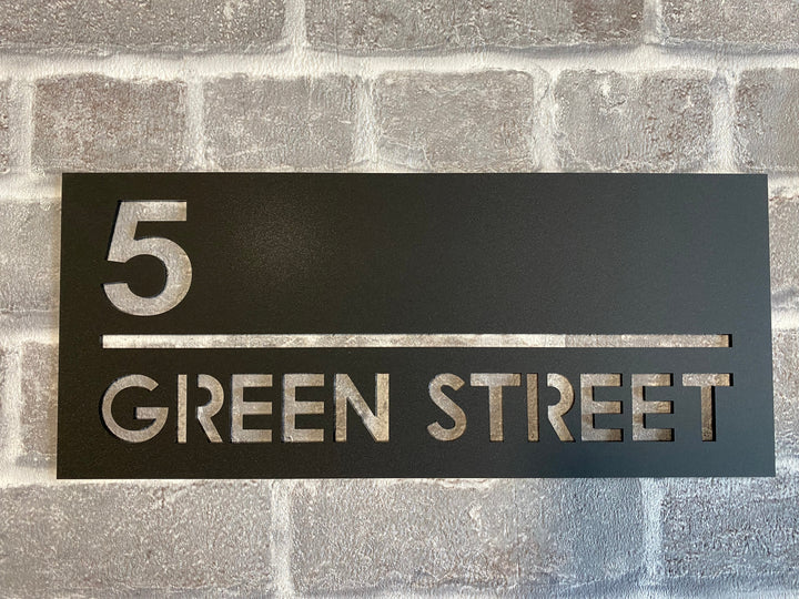 1 colour address sign - rectangle, square, circle option