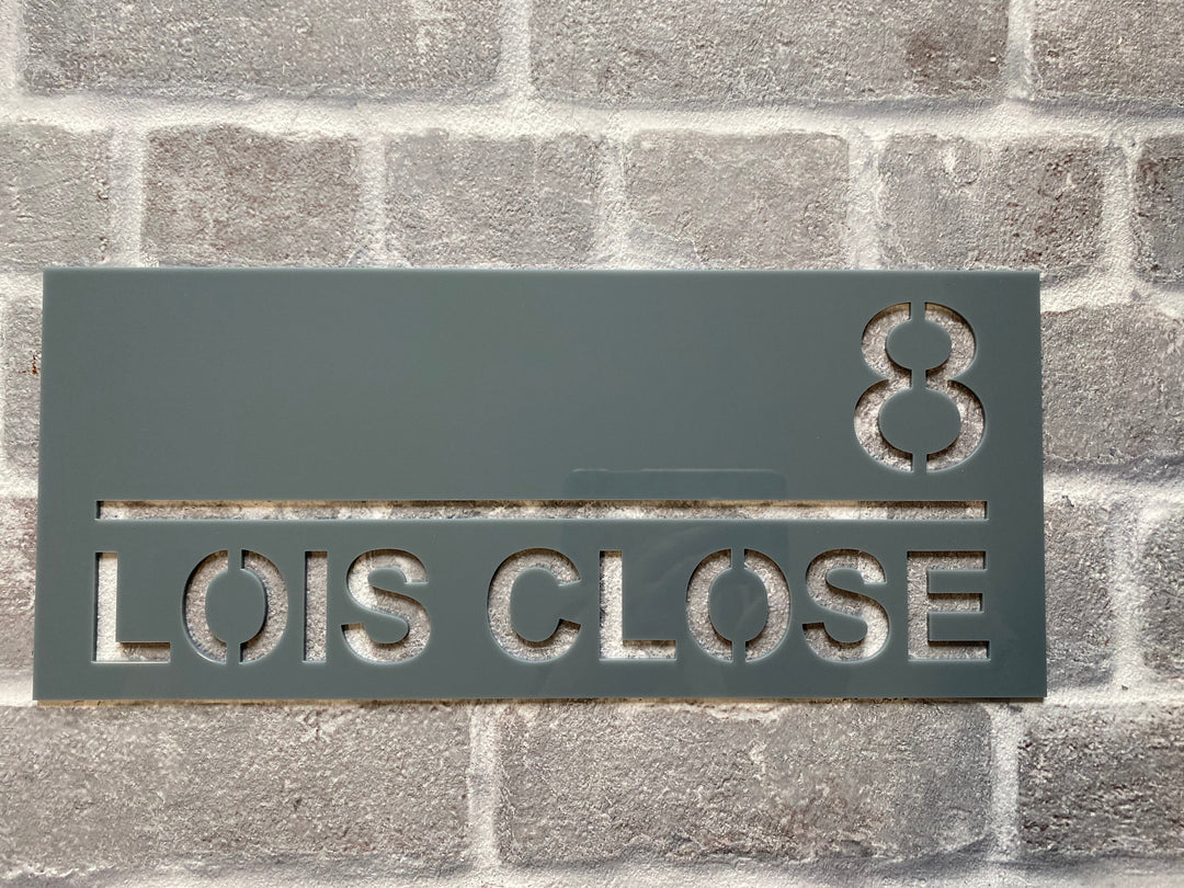 1 colour address sign - rectangle, square, circle option