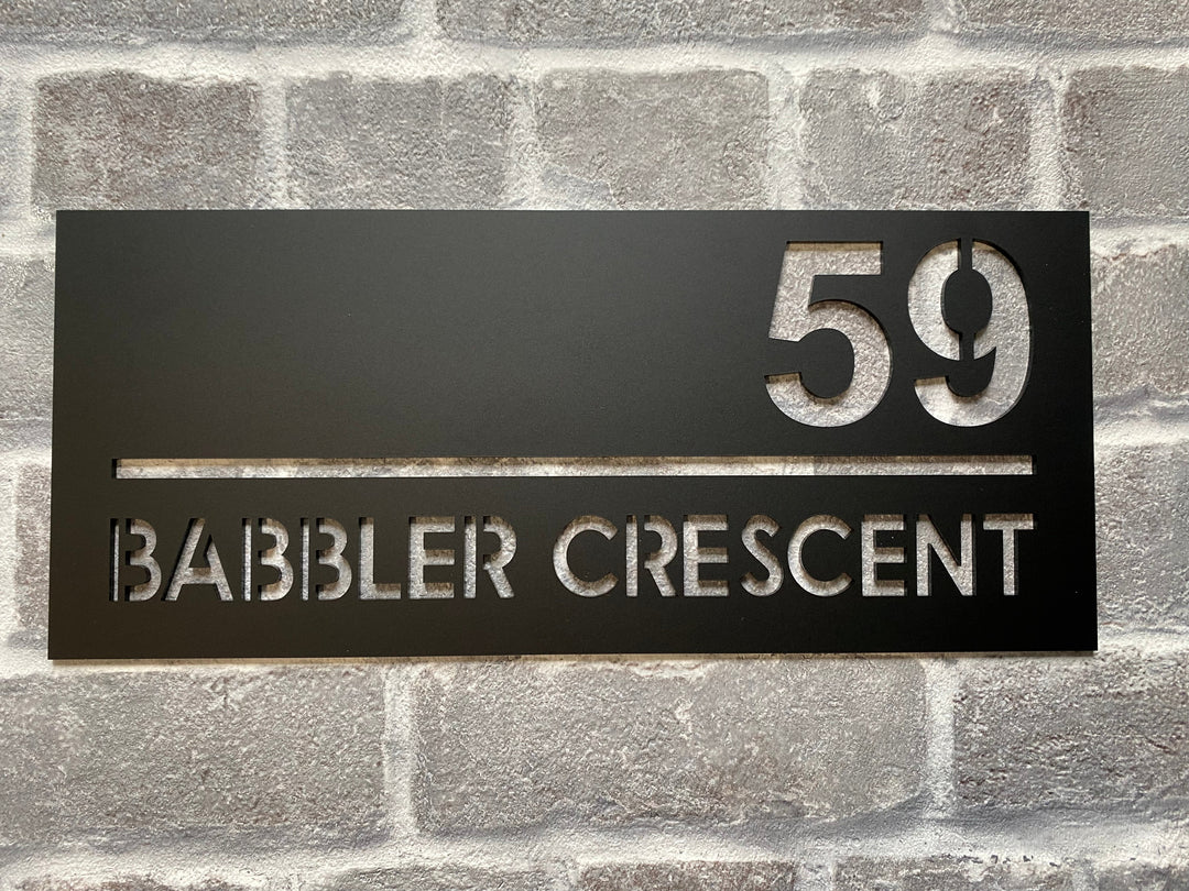 1 colour address sign - rectangle, square, circle option