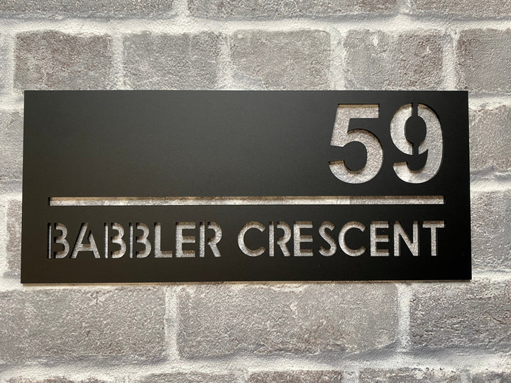1 colour address sign - rectangle, square, circle option