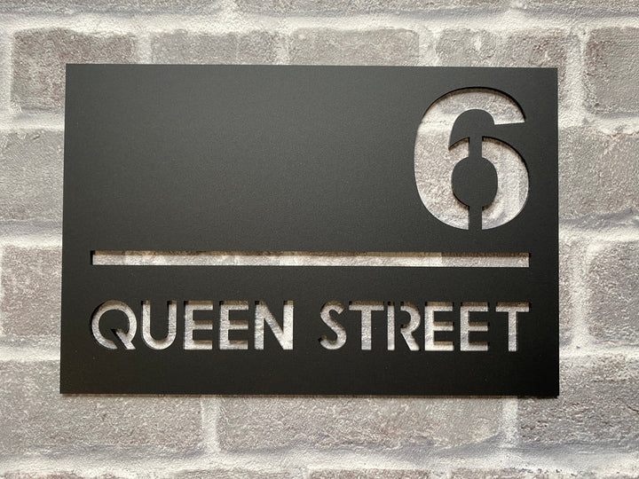 1 colour address sign - rectangle, square, circle option